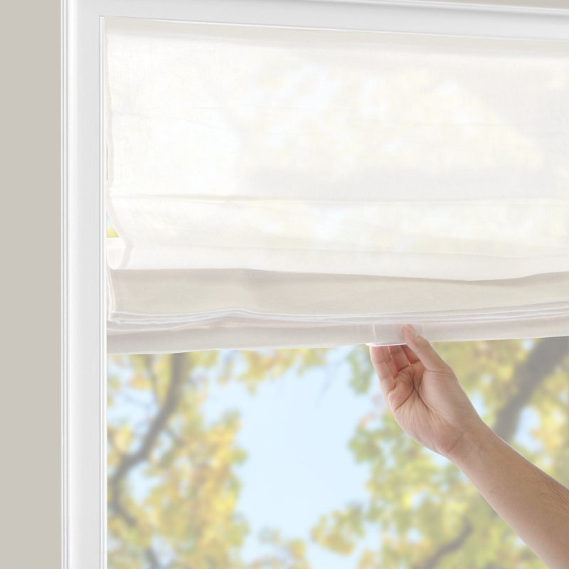 Sheer Roman Shades, 29"W x 64"L
