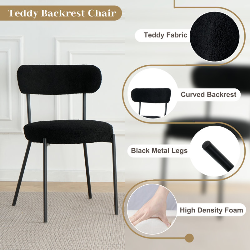 3 Pieces Round Dining Table Set for 2, Black