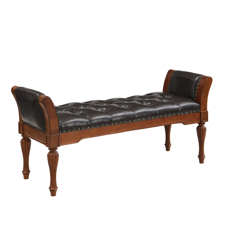 Banc de repose-pieds Westcliffe Mid-Century, Brun