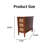 Mid-Century Retro Wood Rattan Nightstand with 3 drawers, Large Storage End Table, No Assembly Sofa Side Table, Narrow Tables for Bedroom, Living Room and Entrance, Walnut