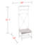 Banc pour hall d'entrée avec rangement Dovanti - blanc vieilli