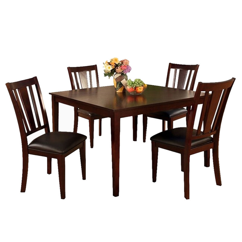 Hermolaos 4 - Person Solid Wood Solid Wood Top Four Leg Dining Set