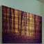 « crimson forest » par parvez taj,, reproduction d’art sur bois de pin naturel-19740396