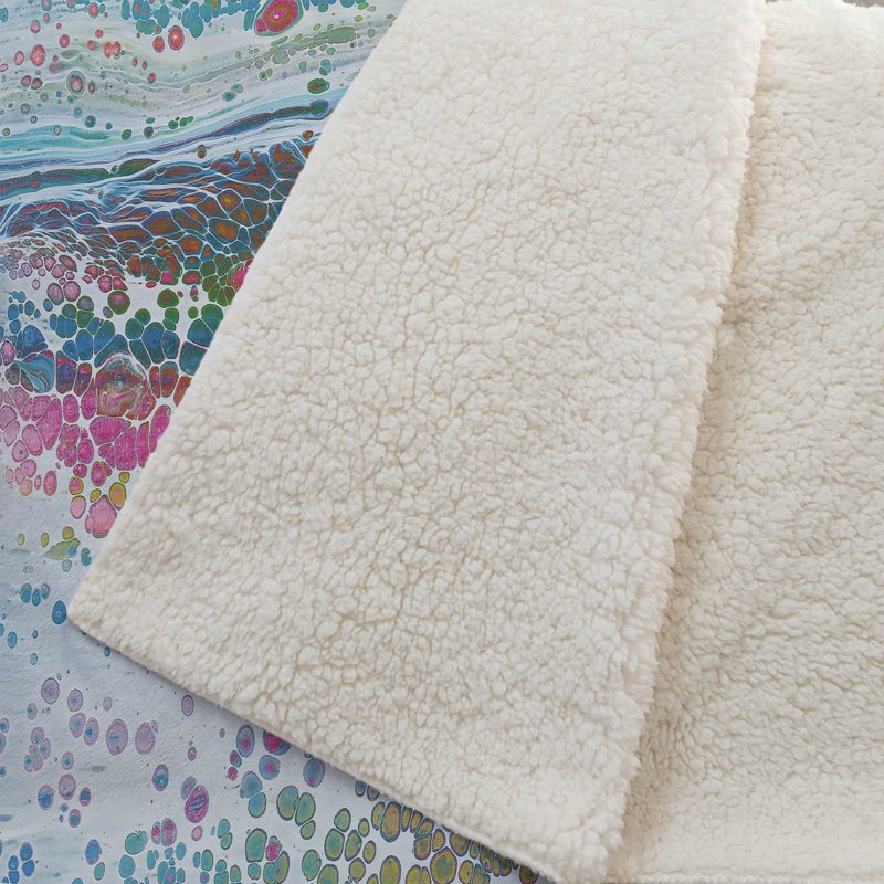 Addison Machine Washable Sherpa Abstract Throw Blanket