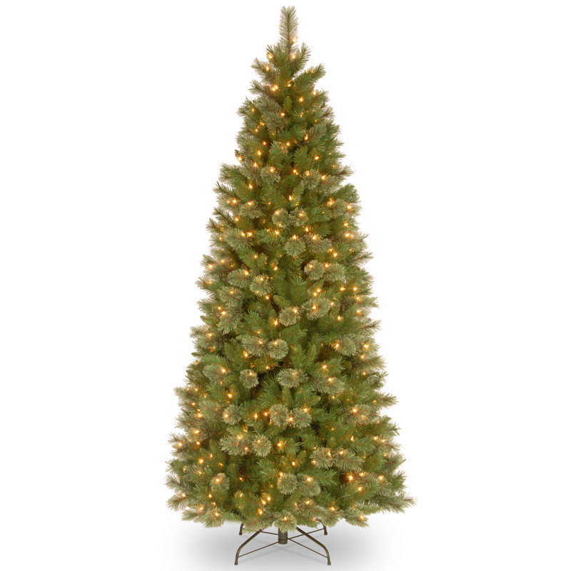 The Holiday Aisle® Pin mince Tacoma avec lumières claires, H 7,5 pi