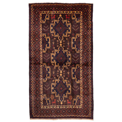 Teimani Brown Rug 3'11" x 7'3"