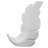 Ceramic Slanted Leaf Decorative White Vase