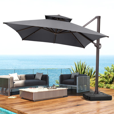 153'' X 116'' Rectangular Cantilever Umbrella with Weighted Base
