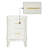 Off White Modern 2-Drawer Nightstand, Bedside Table with Gold Metal Pull Handles, Compact Storage End Accent Table, for Bedroom, Guest Room, Apartment & Living Room
