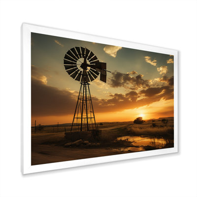 Texas Rustic Windmills - Wind Turbines Wall Art for Living Room