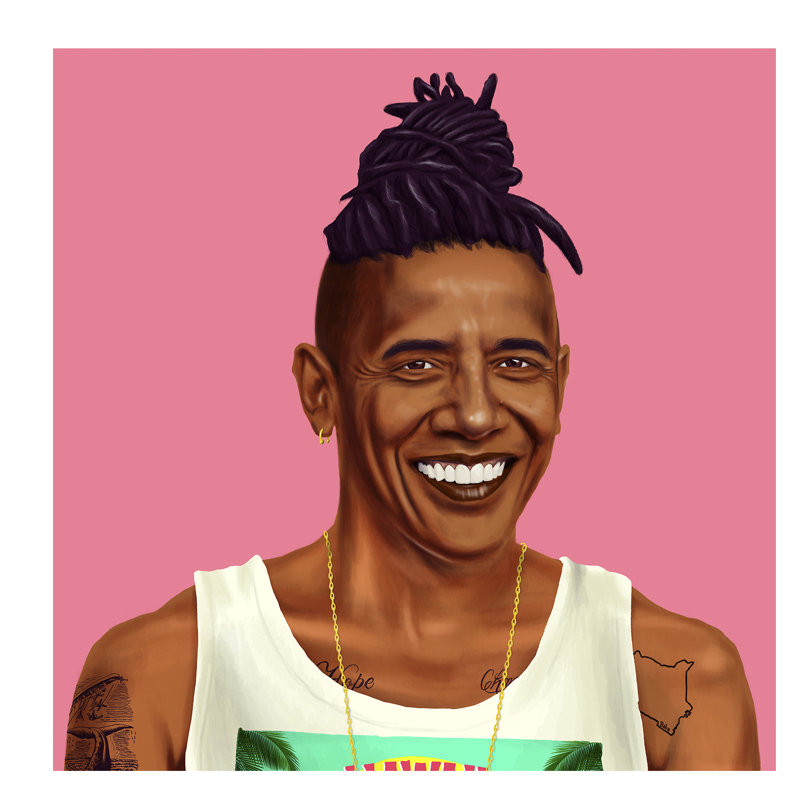 Barack Obama by Amit Shimoni - Wrapped Canvas Print, 66.04 cm H x 66.04 cm W x 3.175 cm D