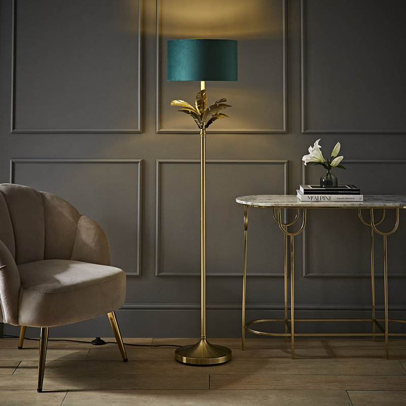 Waynesfield 157.5cm Polished Traditional Floor Lamp, Green, Yes