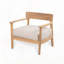Fauteuil de patio extérieur en bois d'acacia