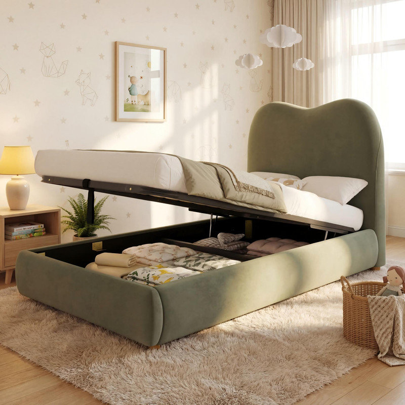 Single (3') Bed, Green