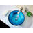 ANZZI Enti 16.5'' Lustrous Blue Tempered Glass Circular Bathroom Sink