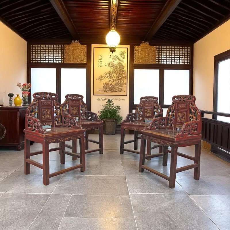 Asian Classic Solid Wood Arm Chair