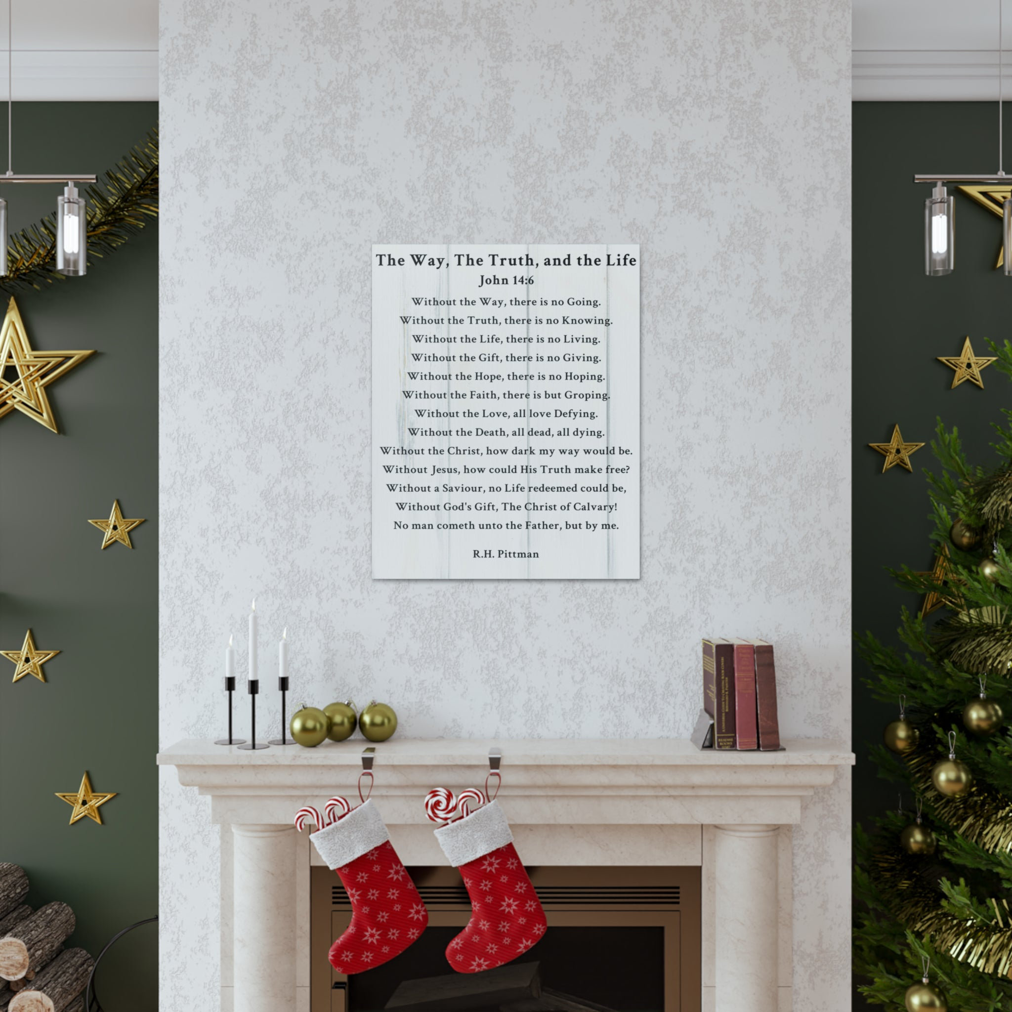 Ophelia & Co. Scripture Walls Way Truth Life John 14:6 White Bible ...