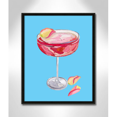 Sparkling Rose Gin Cocktail Print by Straker