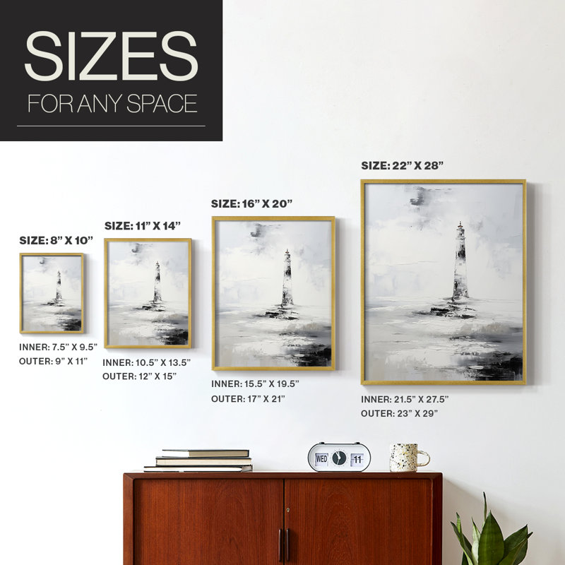 NAUTICAL Series Dxxxxi, reproduction encadrée - bois massif, H 30 po x l 24 po, Doré