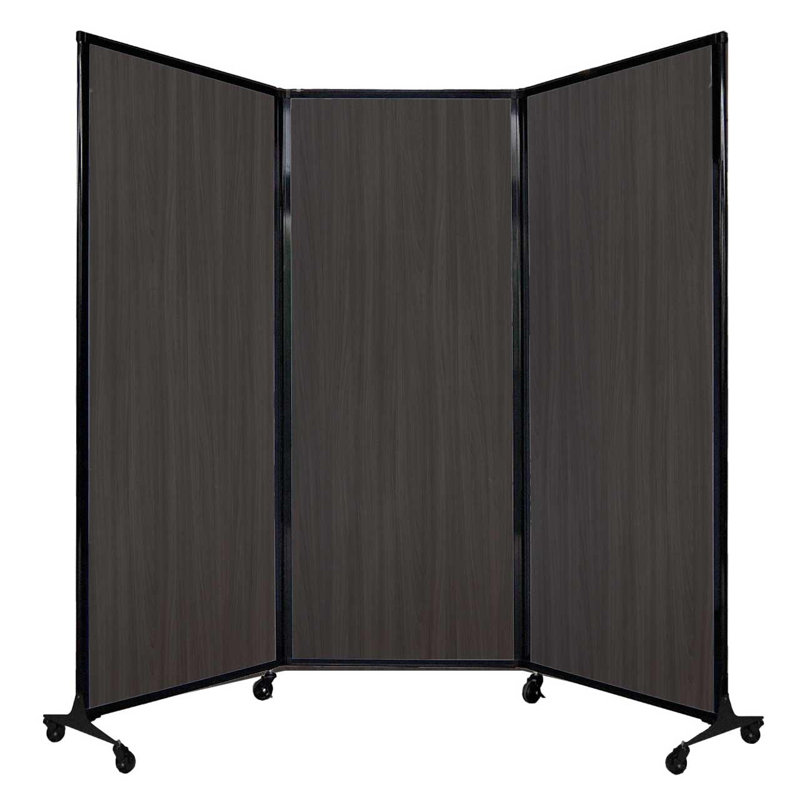 Cloison pliante 5 pi 10 po, H 70 po x l 100 po x P 18 po, Gris foncé