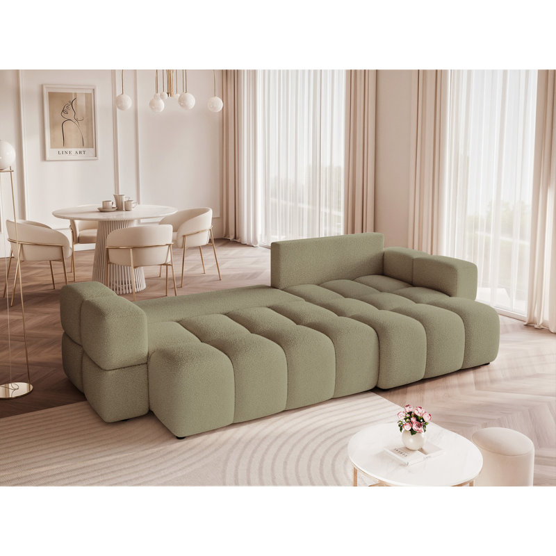 4 Seater Sofa Bed, Green