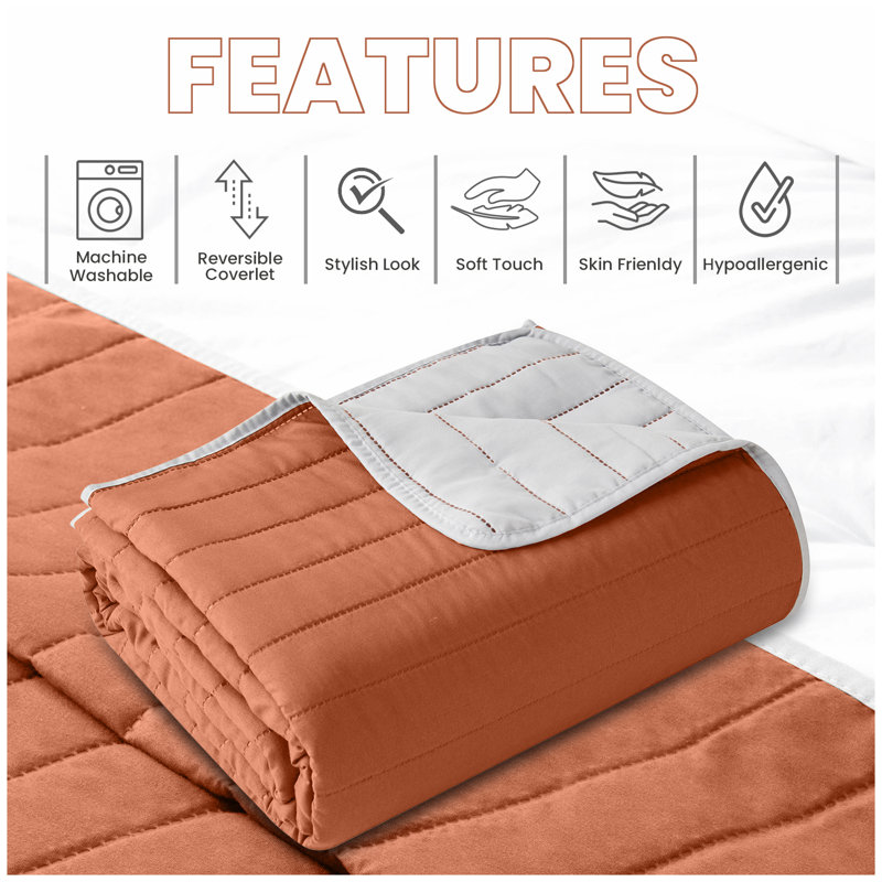 Standard Heated Throw Blanket, Orange