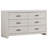 White 4-Piece Slatted Headboard Panel Bedroom Set