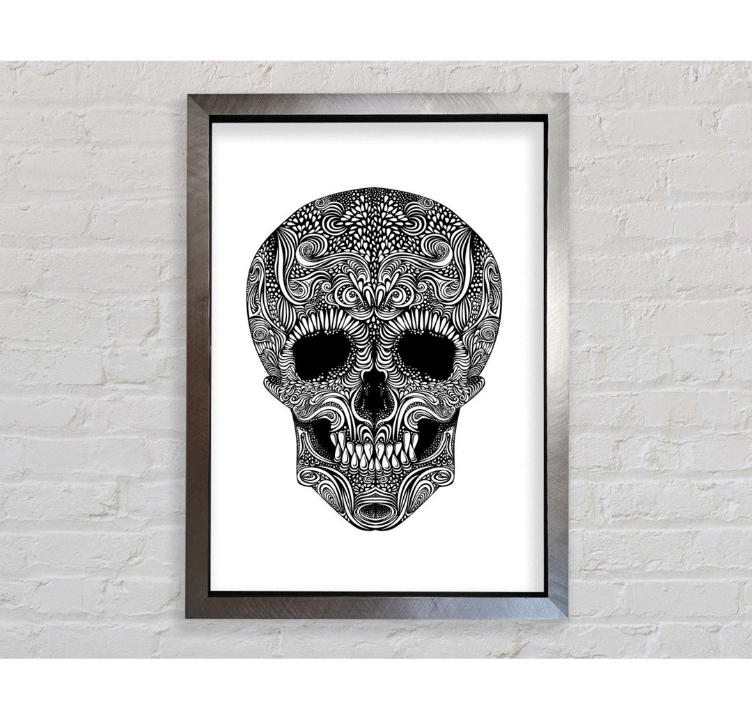 Hud Mexican Skull 2 Gerahmter Druck Wandkunst