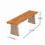 Banc de patio en bois d'acacia-2104308568