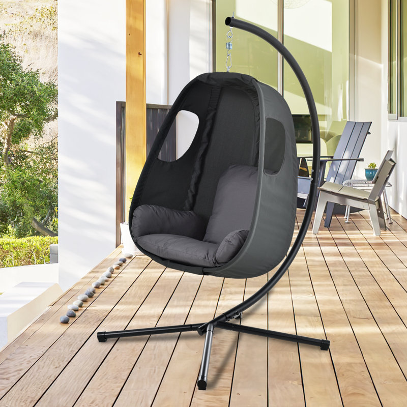 Rachelle Swing Chair with Stand, Grey