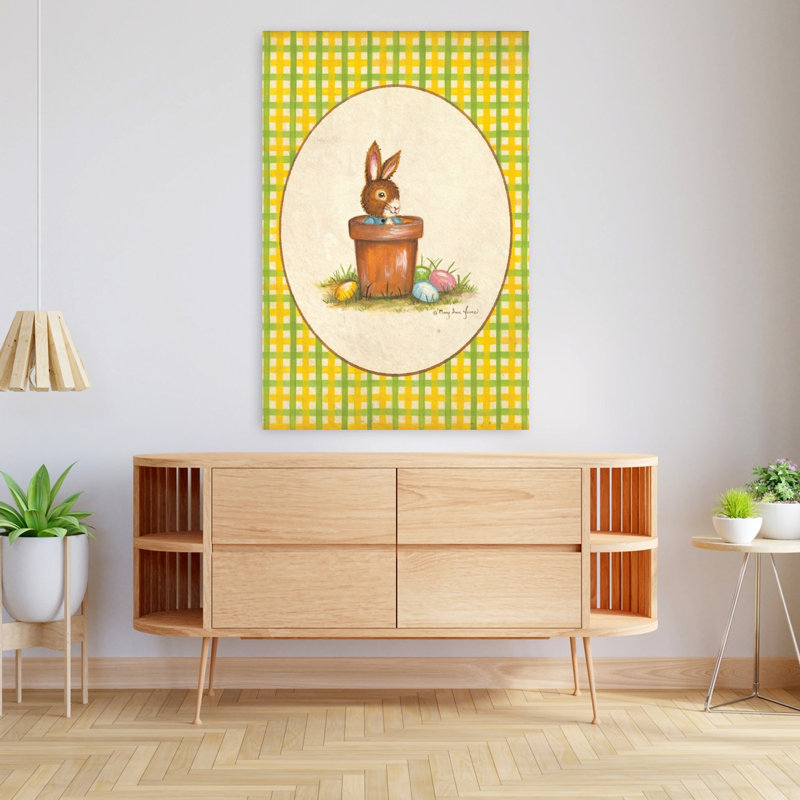 Lapin pot fantaisiste contemporain, H 48 po x l 32 po