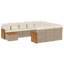 Ensemble de canapé de jardin Vidaxl beige et blanc crème-129485257