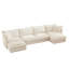Canapé modulaire en chenille à 4 places en U avec housses amovibles pour le confort du salon et des combinaisons flexibles-1581520347