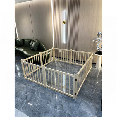 Barrières pour chien autoportantes en bois pour la maison, barrières pour portes, escaliers, barrière pour chien en bois pour l'intérieur, clôture pour escalier - 8 panneaux H 31 po