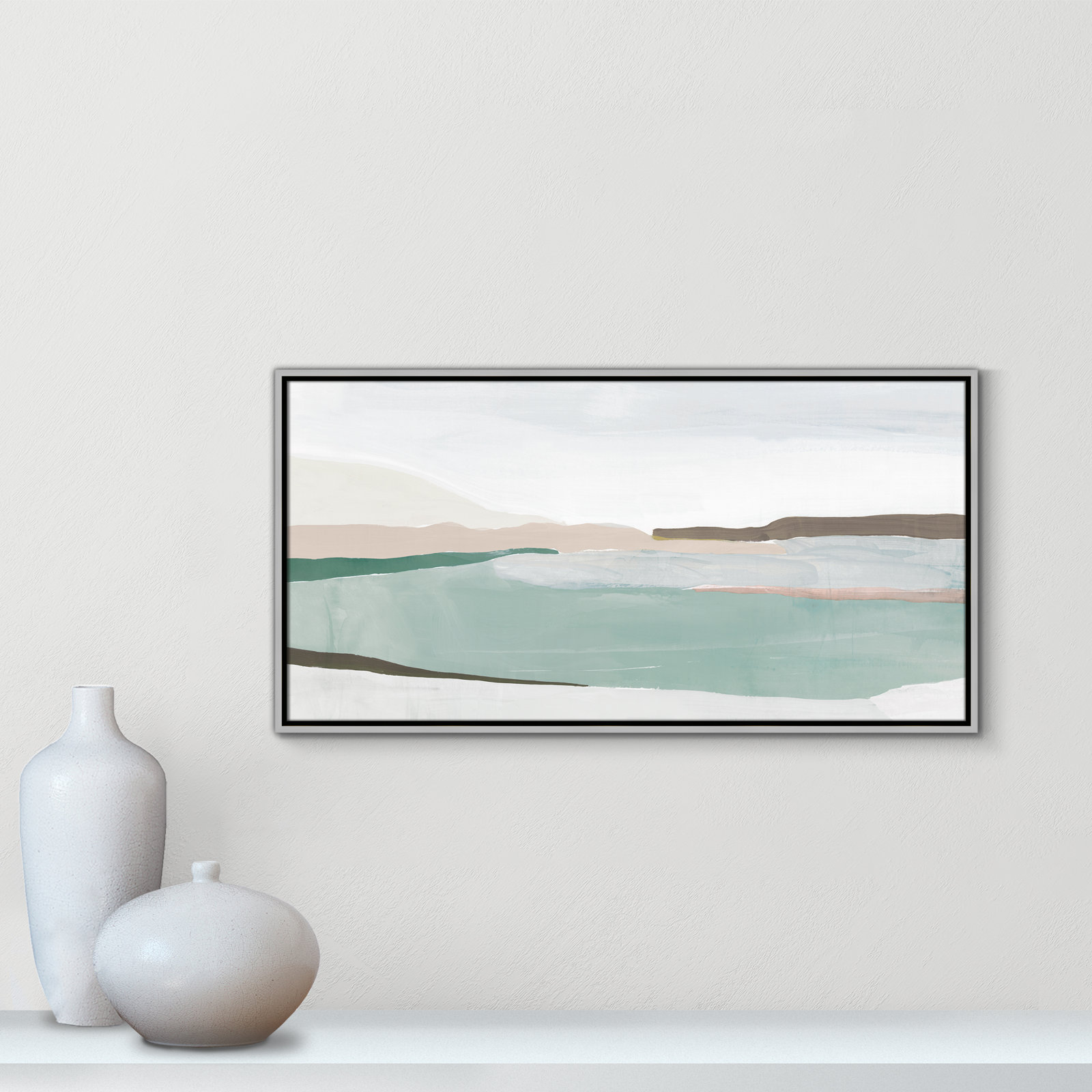 Kerala "Sole of the Land II" Print, 19.5" H x 37.5" W x 2" D, Silver