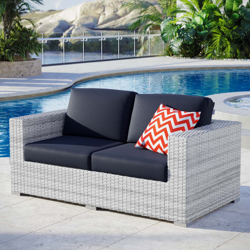 Convene Outdoor Patio Loveseat, Navy