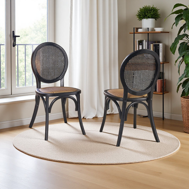 Chaise de salle à manger, Noir mat
