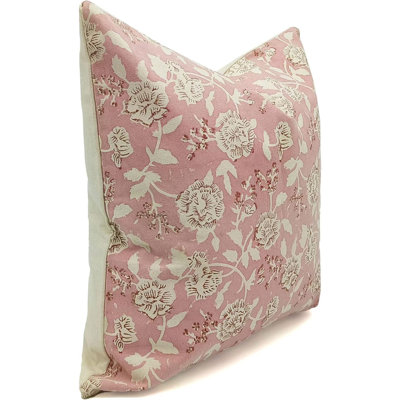 Fabdivine Boho Block Print Pillow Cover Natural Fabric Cushion for Couch, Sofa & Bed Décor Size- 18X18 Inch