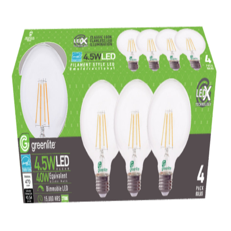 Ampoule à filament DEL Greenlite G25 E26 (moyen) blanc doux, 40 watts, équivalente à 40 watts