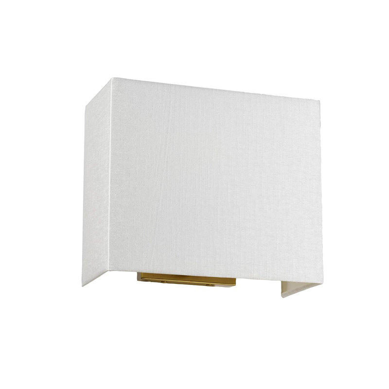 Zanders Chrome Flush Mounted Sconce, 23cm H x 37.5cm W x 12.8cm D, Aged Brass