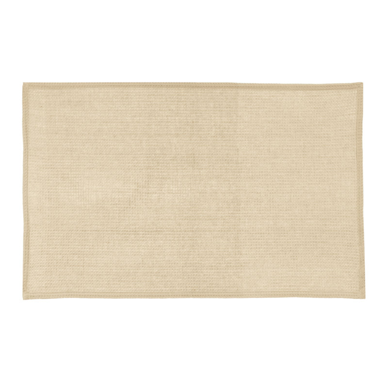 Broadway Cotton Waffle Tea Towel Kitchen Towel, Khaki, 6