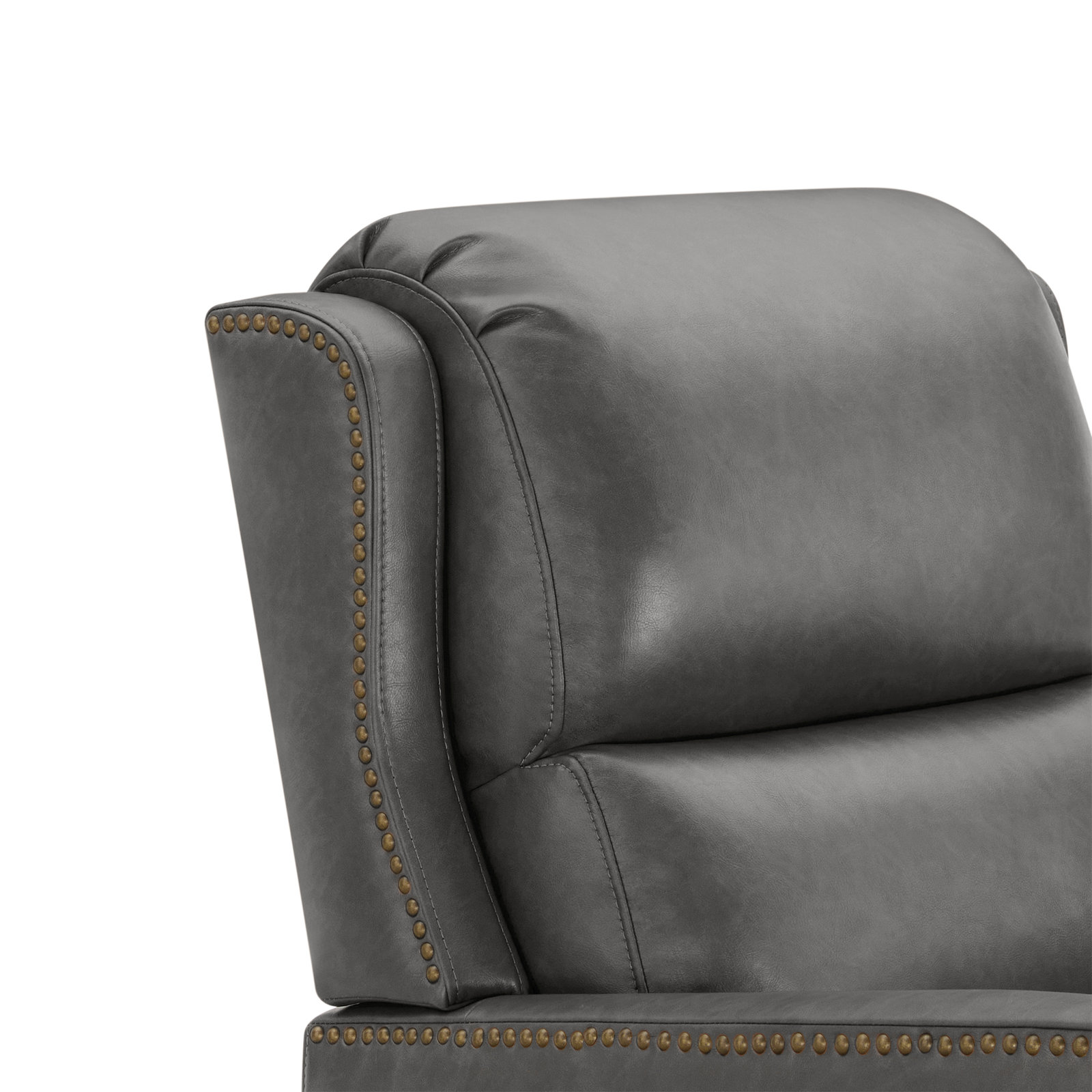 Beecher Faux Leather Accent Chair, Gray