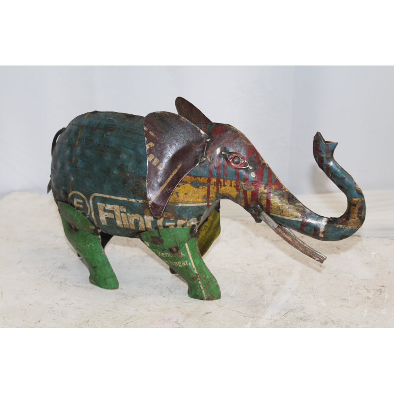 Statue éléphant en métal, collection Nifao