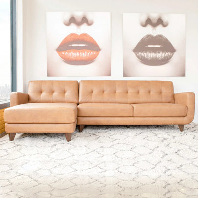 Canapé modulaire en cuir 2 pièces