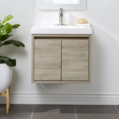 Ensemble de meuble-lavabo simple mural 24,5 "