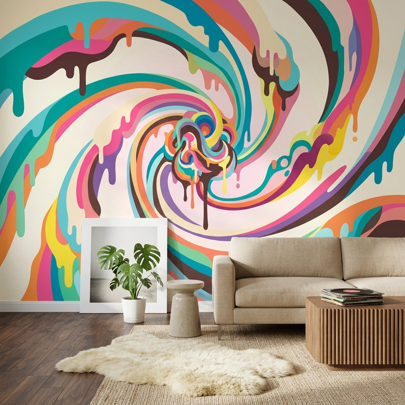 White Background Wallpaper Light Bright Wall Mural, Non-Woven Nonpasted, 120"x96"