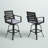 Adelynn Metal Outdoor Stool with Cushion
