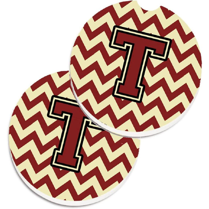 Sous-verre pour voiture, U, Marron / Or