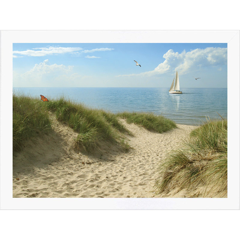 Après-midi dune par Alan Giana - reproduction de photo, H 20,5 po x l 26,5 po x P 1,25 po, Papier encadré blanc, Pas de tapis
