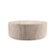 Table basse ronde cylindrique, table basse d'appoint basse en faux travertin-453763986-453763987
